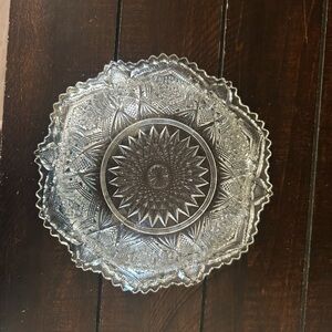 Elegant Vintage Crystal Glass Bowl